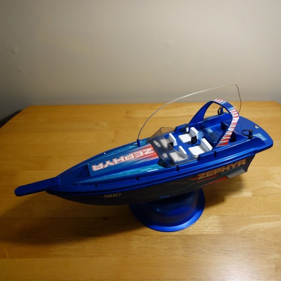 Nikko Zephyr Blue Radio Control RC Boat 27 MHz #300073 WORKING - Picture 5 of 16